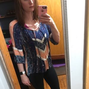 Orange day trip flowy shirt LG
**(2 for 20!)